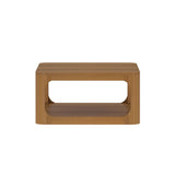 Plank+Beam Forma Coffee Table, Solid Wood 36 Inch Modern Coffee Table with Shelf, Contemporary Center Table with Storage Space, Square Tea Table with Storage, Pecan Plank+Beam