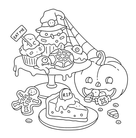 Spooky Fuzzy: Cute Creepy Coloring Book for Adults and Teens for Relaxation (Fuzzy Friends Coloring) Vivi Tinta