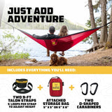 Wise Owl Outfitters Camping Hammock - Camping Essentials, Portable Hammock w/Tree Straps Up to 500lbs, Hammock for Outside, Hiking, and Travel - Double, Sage and Dark Green Wise Owl Outfitters