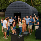 15x15x14FT Large Black Inflatable Tent Includes Blower Square Gazebo Event Room Large Inflatable Party Tent for Backyard,Outdoor EventsParties, Shows, Events, and Commercial Use xmaybang