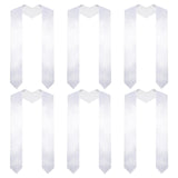 Gvhntk 6 Pieces 70 Inch Unisex Graduation Stole Plain Graduation Sash Stoles Honor Satin Stole for Adult Students Men Women Gvhntk