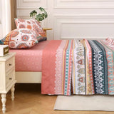 MUXHOMO Full Size 4 Piece Sheet Set, Soft & Breathable Sheet for Bedroom with Deep Pocket Up to 16", Wrinkle-Free & Cooling Bed Sheet with Flat Sheet, Fitted Sheet & Pillowcases - Bohemian Flowers MUXHOMO