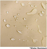 Vanteriam Outdoor High Back Chair Cover, Heavy Duty Waterproof Patio Swivel Chair Covers - Fade Resistant Patio Standard Dining Chair Cover 2 Pack - 26W x 28D x 37.5H inch Beige & Brown Vanteriam