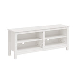 Panana TV Stand, Classic 4 Cubby TV Stand for 60 inch TV, Entertainment Center Media Television Stand for Living Room Bedroom (White, 55 inch) Panana