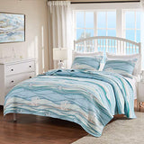 Greenland Home Maui Embroidered Coastal Quilt Set, King/California King (3-Piece) Greenland Home Fashions