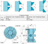 K72-100 Lathe Independent Chuck 4 Inch Manual Chuck 4 Jaw 3500 r/min (K72-100) ASZLBYM