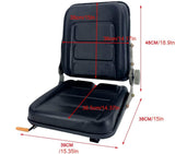 CDZHLTG Forklift Seat Suspension Tractor Seat with 140° Adjustable Back Angle fit Excavator, Forklift, Tractor, Skid Loader, Backhoe Dozer Telehandler, Heavy Mechanical Seat - Black CDZHLTG
