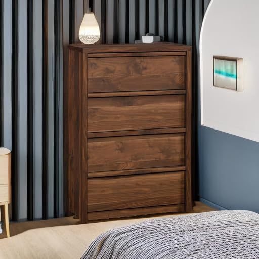 Sauder Harvey Park 4-Drawer Chest, Grand Walnut finish Sauder