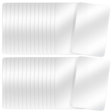 Tecmisse 30 PCS Plastic Placemat Heat Resistant Washable Table Mats, Clear Placemats for Table, Dining, Kitchen, Crafting and Shelf Liner, 17 x 11 Inch Tecmisse