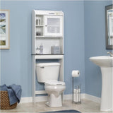 Pemberly Row Over-The-Toilet Etagere, Space-Saver Bathroom Cabinet with Adjustable Shelf in Soft White Pemberly Row