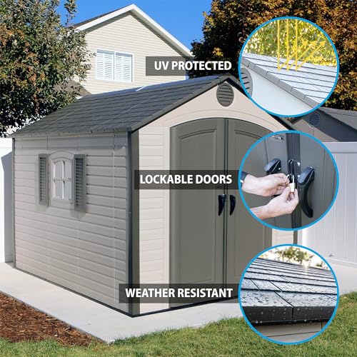 Lifetime 8 Ft. x 10 Ft. Outdoor Storage Shed - WoodArtSupply