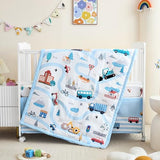 NacoMoco 3-Piece Crib Bedding Set for Boys Girls - Ultra Soft & Skin Friendly Baby Bedding Set Includes Crib Comforter, Sheet & Crib Skirt(Vehicle) NacoMoco