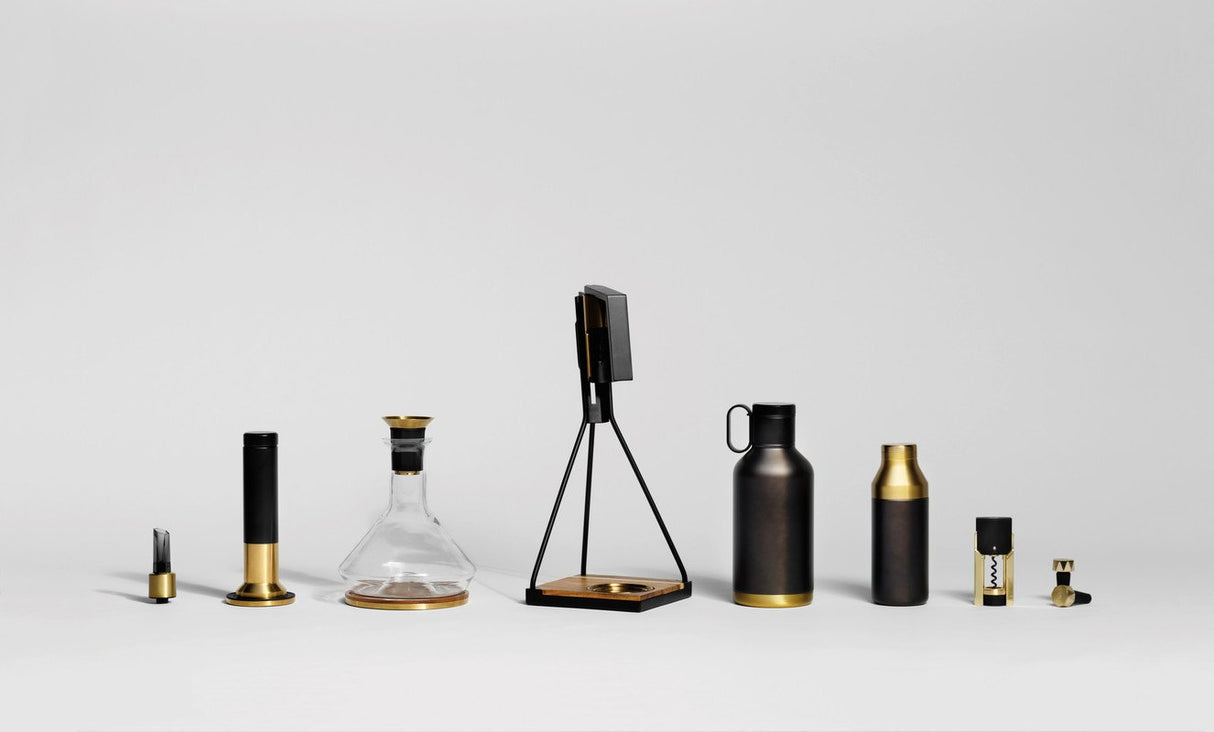 RBT Decanter with Wood Coaster and Micro-Perforated Aerator,Clear RBT