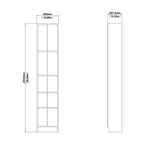 Tvilum Element Narrow 5 Shelf Bookcase, Tall, Oak Tvilum