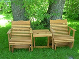 Kilmer Creek 6' Natural Cedar Settee Glider, Amish Crafted Kilmer Creek