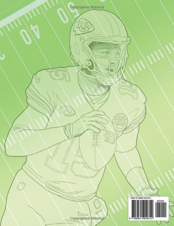 Football Stars Coloring Book: The best players of the American footbal league Majosta
