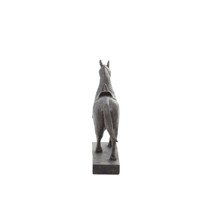 Deco 79 Polystone Horse Decorative Sculpture Home Decor Statue, Accent Figurine 9" x 3" x 9", Brown