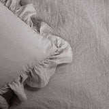 Lush Decor Reyna Ruffle Comforter Set - 3 Piece Cozy Ruffled Bedding Set - Timeless Elegance and Comfort for Dorm Room - Full/ Queen, Gray Lush Decor