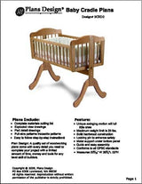Nursery Baby Swing Cradle Bed Woodworking Plans -Design #5CRD2 - WoodArtSupply