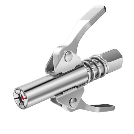 Quadafy Grease Gun Coupler, Quick Locking Grease Gun Tip, 6 Thickened Jaws Locking, High Pressure Grease Fittings, Compatible with All 1/8" NPT Grease Guns Quadafy