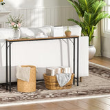 Vantimo 47.2" Console Table, Narrow Entryway Table, Skinny Sofa Table, Behind Couch Table, Long Skinny Table, DisplayTable for Entryway, Living Room, Foyer, Corridor, Office, Rustic Brown Vantimo