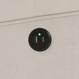 Storkcraft Serenity Glider Recliner Nursery Chair with USB Charging Port (Ivory) – Premium Upholstered Nursery Glider Recliner with Manual Recline Function, Dual USB Charging Storkcraft