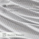 Comfort Spaces 100% Cotton Sheet Set Breathable, Lightweight, Soft with 12" Elastic Pocket Fits up to 14" Mattress, All Season Cozy Bedding, Matching Pillow Case, Twin Diamond Taupe 3 Piece Comfort Spaces