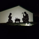 Doesen Metal Nativity Scene Outdoor Christmas Decorations, 17” Silhouette Outdoor Nativity Set, Weather Resistant Outside Yard Stakes for Yard Patio Lawn Garden Pathway Doesen