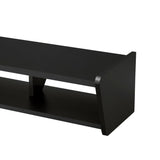 Walker Edison Zee Modern Floating Mounted Minimalist Stand for TVs up to 70 Inches, 65 Inch, Solid Black Walker Edison