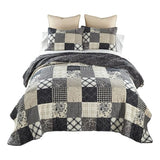 Donna Sharp Augusta Cotton Quilted Bedding Set - 3-Piece Queen Size Quilt Set - Includes 1 Quilt and 2 Pillow Shams - Machine Washable - Perfect for Rustic Decor Donna Sharp