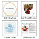 Louise Maelys Animal Embroidery Kits for Beginners with Autumn Hedgehog Pattern,Adults Starter Cross Stitch Kit DIY Needlepoint