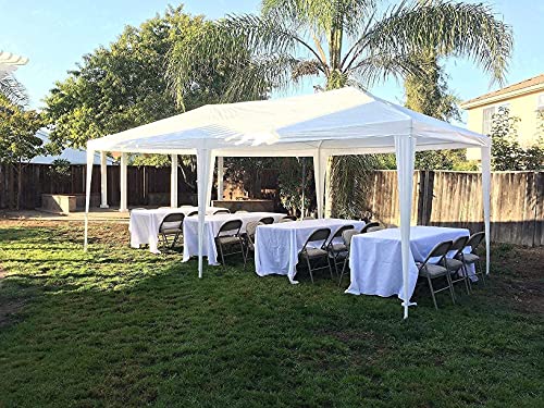 Quictent 10x20 Party Tent Outdoor Gazebo Wedding Canopy for Backyard with Removable Sidewalls & Elegant Church