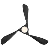 WAC Smart Fans Swirl Indoor and Outdoor 3-Blade Smart Home Ceiling Fan 54in Matte Black with 3000K LED Light Kit and Remote Control works with Alexa and iOS or Android App WAC Lighting