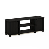 Furinno Brahms TV Stand Entertainment Center with Shelves and Storage for TV Size up to 45 Inch, Espresso/Black Furinno
