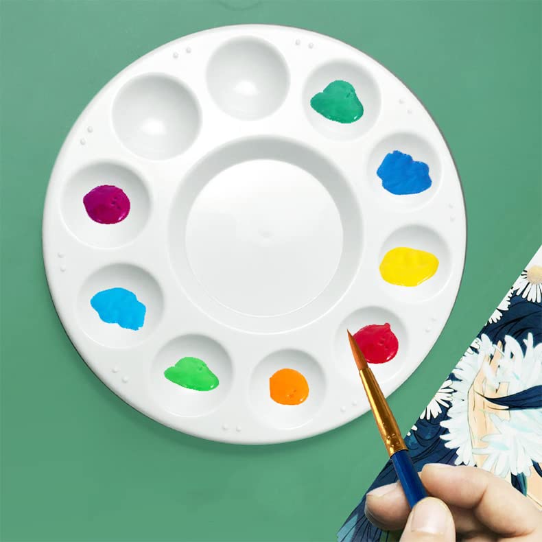 Paint Tray Palette - White Plastic Paint Tray for Kids, Paint Supplies LNAUJS