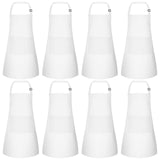 Morcheiong 8 Pack Adjustable Kids Apron Bulk with 2 Pockets Toddler Apron Kids Painting Aprons for Cooking Baking Painting Boys Girls (White) Morcheiong