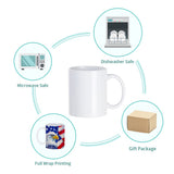 PYD Life 8 Pack Sublimation Mugs Blanks 11 OZ Coffee Mugs White Ceramic Photo Cups Bulk for Cricut Mug Press Print PYD Life