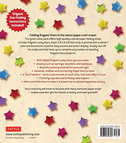 Origami Stars Papers 1,000 Paper Strips in Assorted Colors: 10 colors - 1000 sheets - Easy Instructions for Origami Lucky Stars Tuttle Publishing