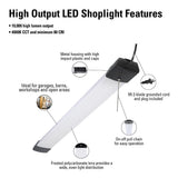 Metalux SHP 4 ft. 128-Watt Equivalent, 10000 Lumens Integrated LED, White Shop Light, 4000K CCT Metalux