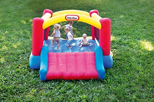 Little Tikes Jump 'n Slide Inflatable Bouncer Includes Heavy Duty Blower With GFCI, Stakes, Repair Patches, And Storage Bag, for Kids Ages 3-8 Years Little Tikes