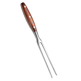 IMEEA 11.5 Inch Meat Fork Stainless Steel Carving Fork with Wooden Handle Two Prong Fork Meat Cooking Fork Barbecue Fork for Chicken Turkey Beef IMEEA