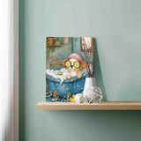 Relaxing Spa Dog Paint by Number for Adults Beginner and Kids Funny Cute Puppy Bubble Bath Paint by Number Kit on Canvas Pictures for Home Wall Decoration Drawings Gifts 16x20 Inch (Frameless) Aihonmin