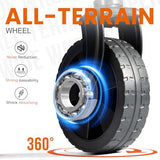 OVERMONT Collapsible Foldable Wagon Cart - 220lbs Extended Heavy Duty Folding Utility Wagons with Wheels - 100L Lightweight Garden Grocery Cart for Shopping, Grocery,Sports,Garden Overmont