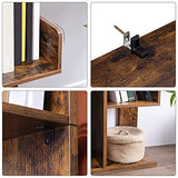 Tree-Shaped Bookshelf with 8 Storage Shelves in Rustic Brown by VASAGLE VASAGLE