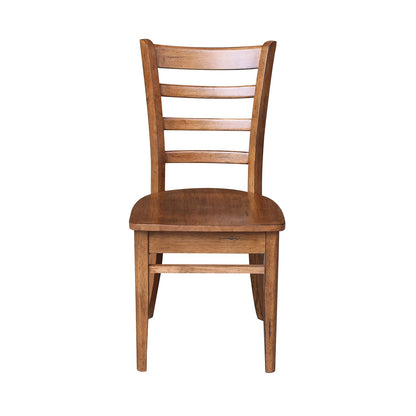 IC International Concepts Emily Side Chairs, Dining Height, Brown - WoodArtSupply