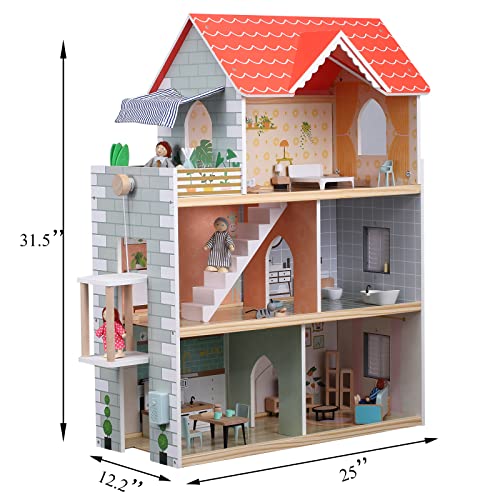 Large wooden dollhouse kits online