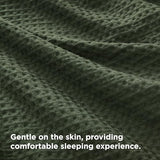 Bedsure Luxury Waffle Duvet Cover King Size - Textured Duvet Cover Set, Soft, Breathable Bedding Set (104"x90") with 2 Pillow Shams for All Season, Olive Green, Comforter Not Included Bedsure