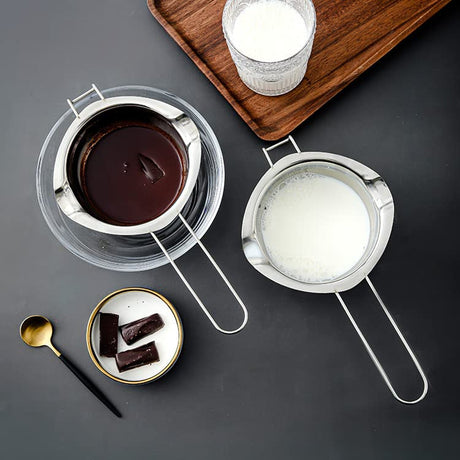 480ML Stainless Steel Double Boiler Universal Melting Pot for Melting Chocolate, Candy, Candle, Soap and Wax(304 Steel) QXSFRKG
