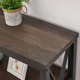 FATORRI Rustic Industrial Console Table with 3-Tier Shelves - Walnut Brown Entryway Sofa Table FATORRI