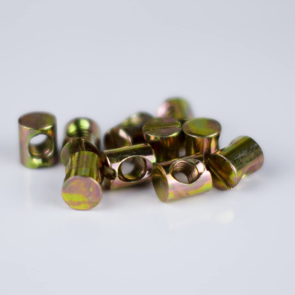 10 PCS Metric M6 Barrel Nuts Cross Dowels Slotted Nuts Baby Bed Crib Screws Hardware Replacement Kit for Bunk Bed Beds Headboards Chairs Furniture M6x10mmx12mm Color zinc SUUJI